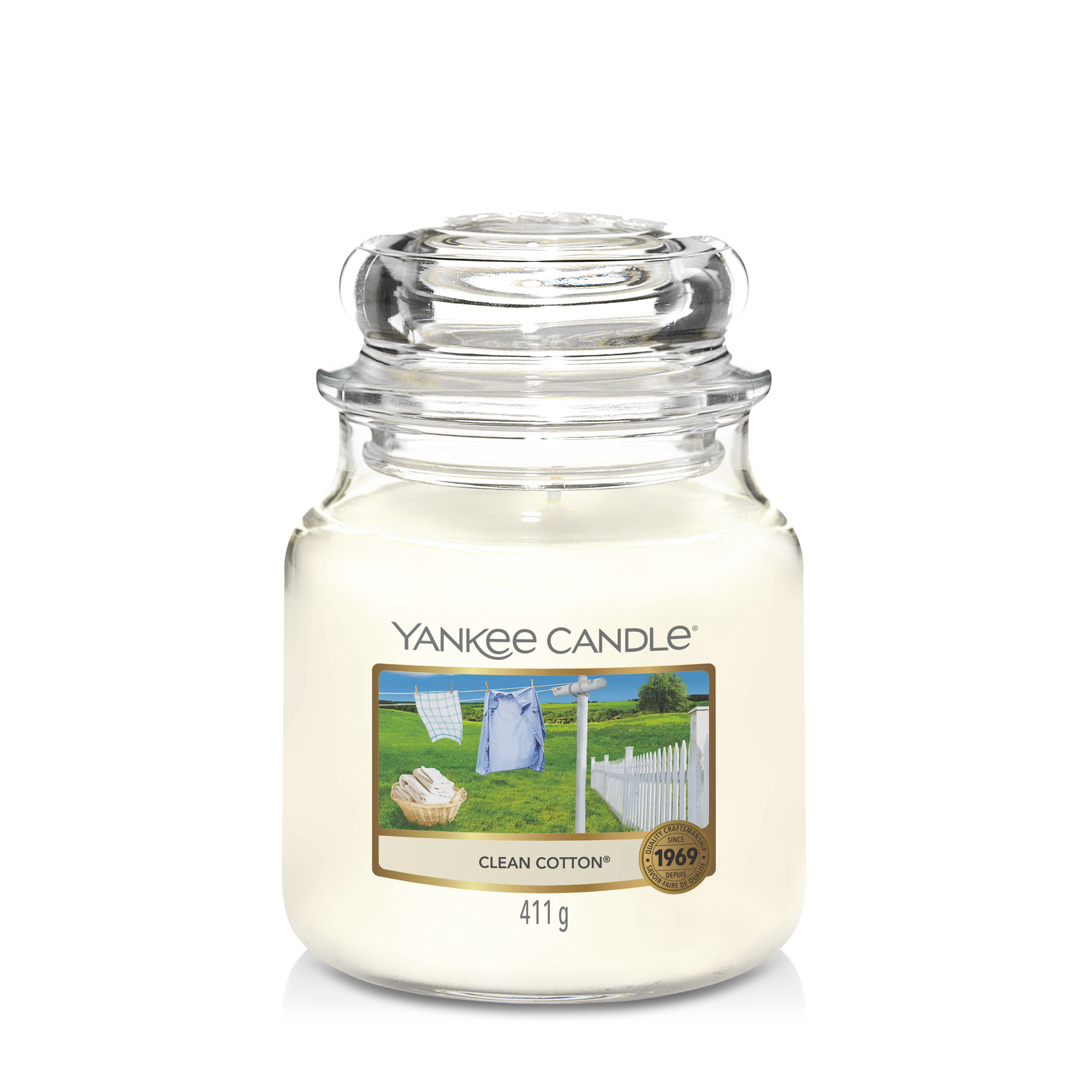 Giara Candela Media Signature Clean Cotton - Yankee Candle - FloralGarden