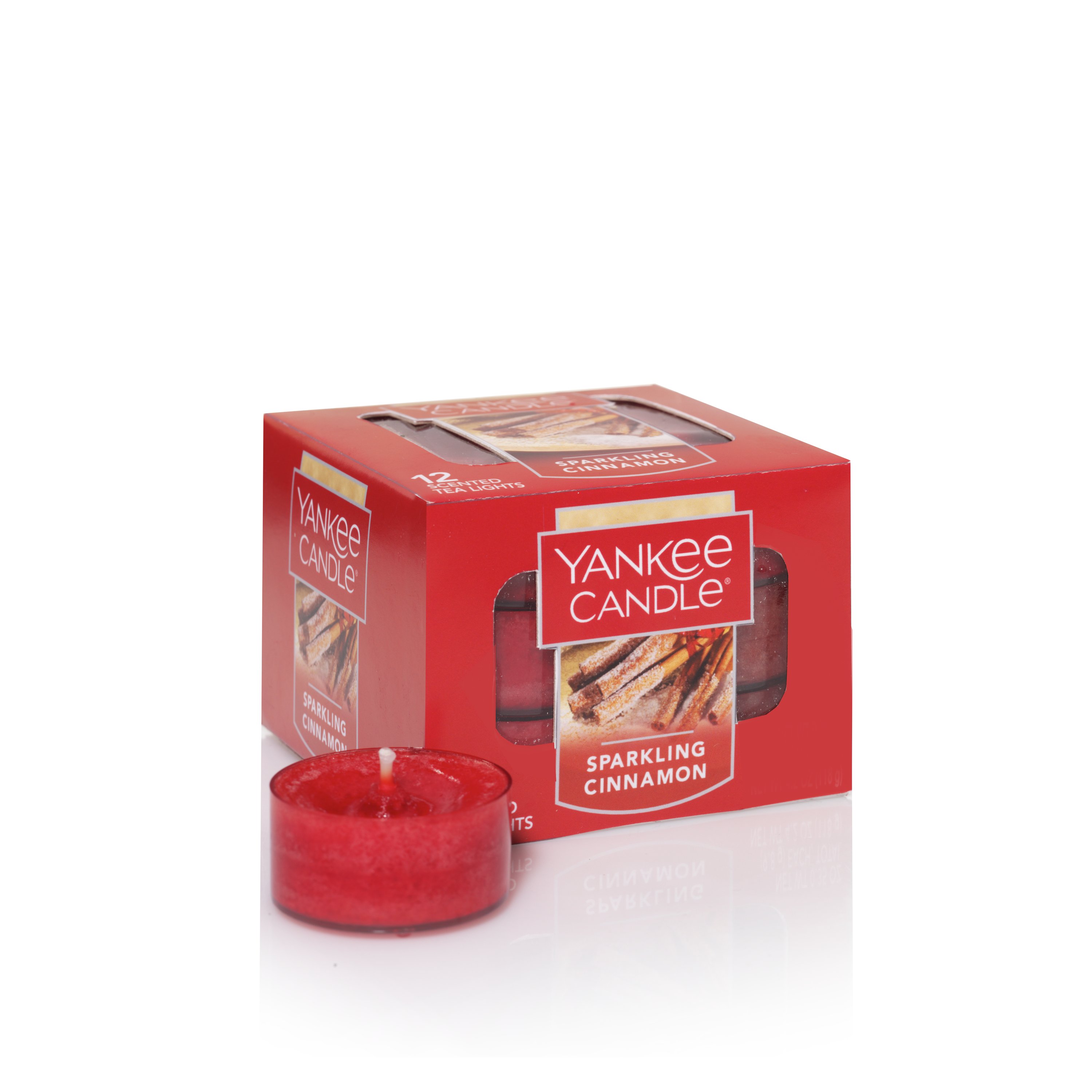Cinnamon Red Pack of 30 Scented Tealight with Glitter Fffect 