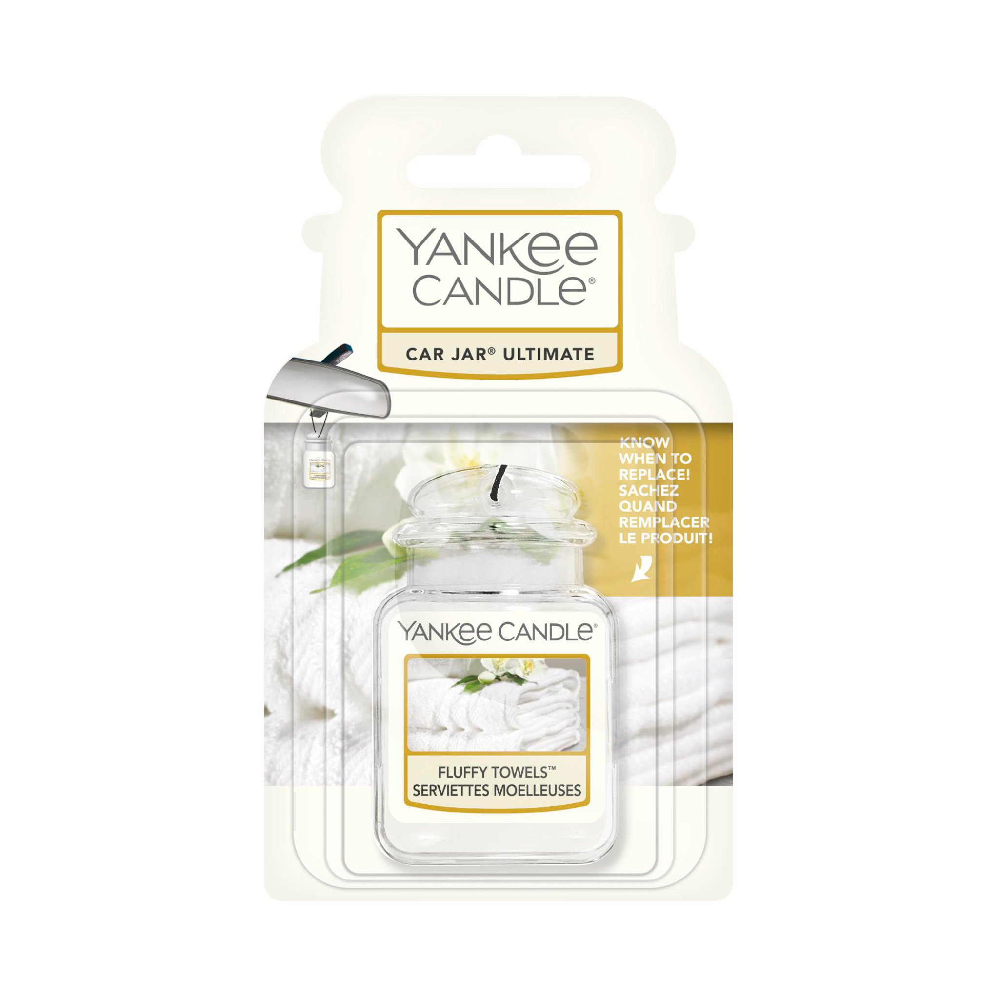 Yankee Candle Fluffy Towels Car Jar Deodorante per l'auto