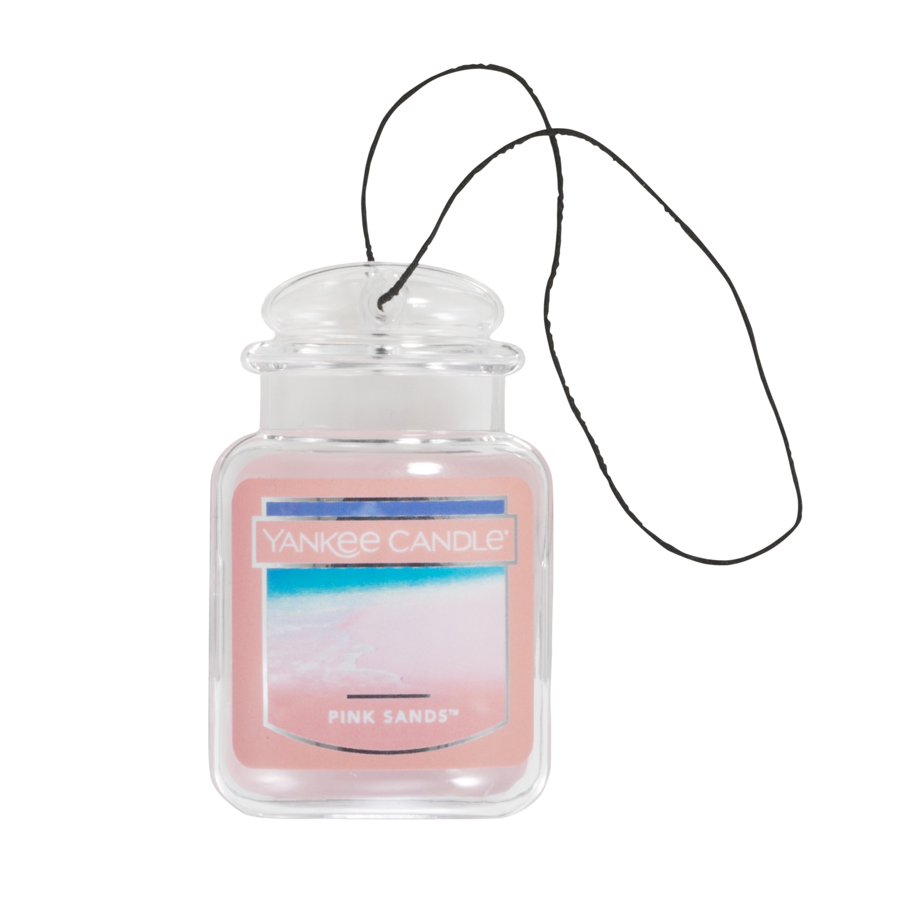 Yankee Candle Pink Sands Car Jar Air Freshener, Fresh Scent