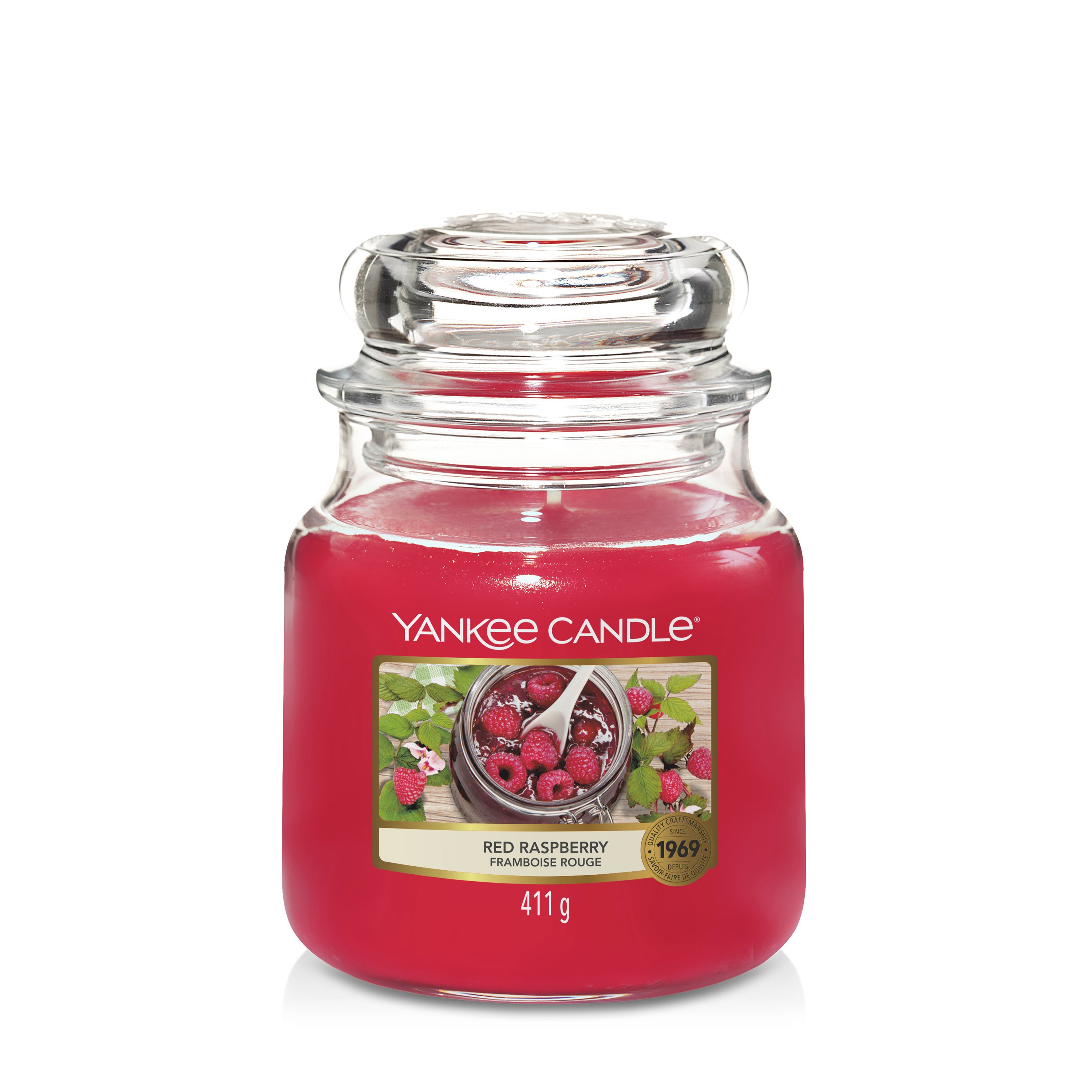 Framboise rouge bougie parfumée grande jarre YANKEE CANDLE
