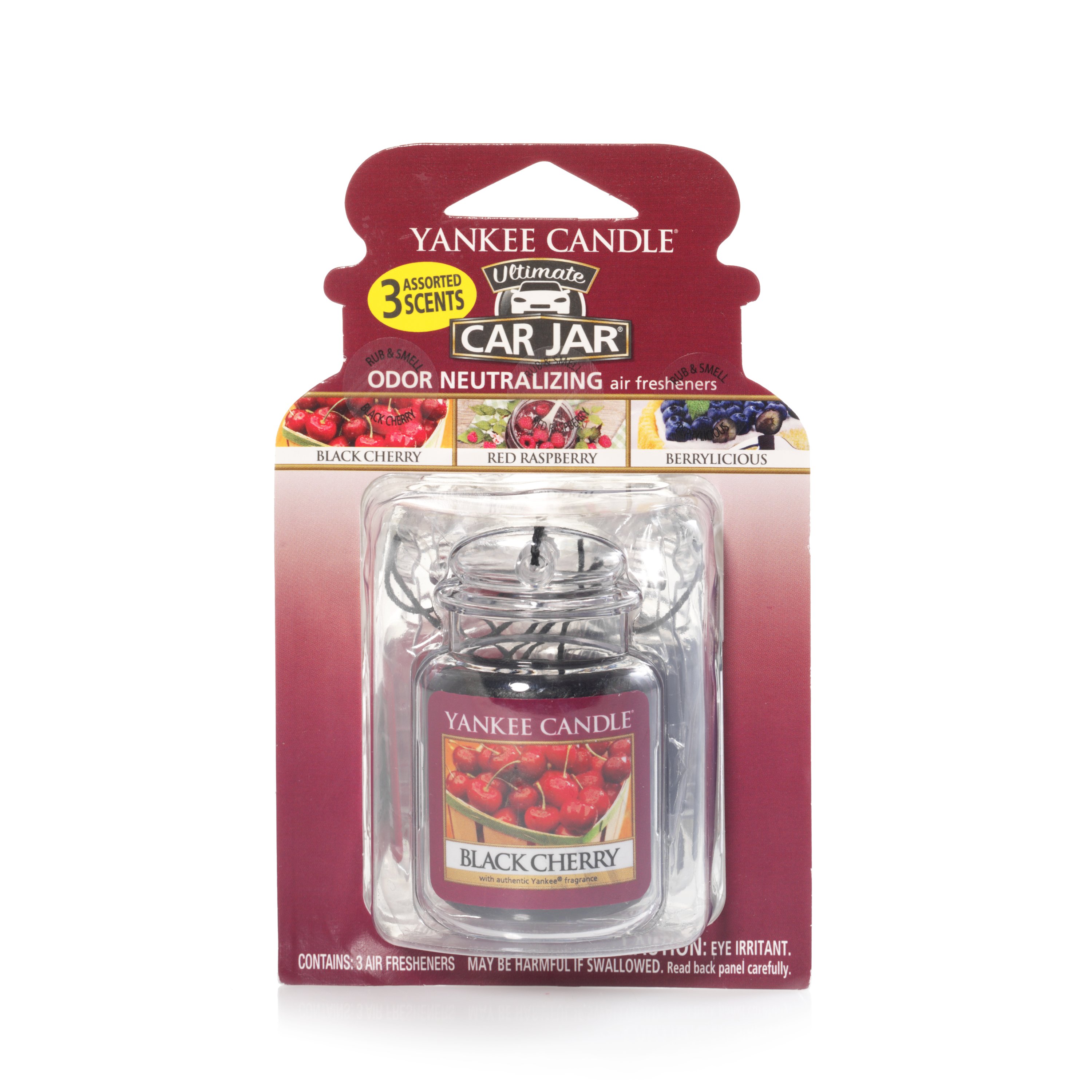 Black Cherry /Red Raspberry / Berrylicious Car Jar® Ultimate (Bonus 3-Pack)  - Car Jar® Ultimates 3-Packs