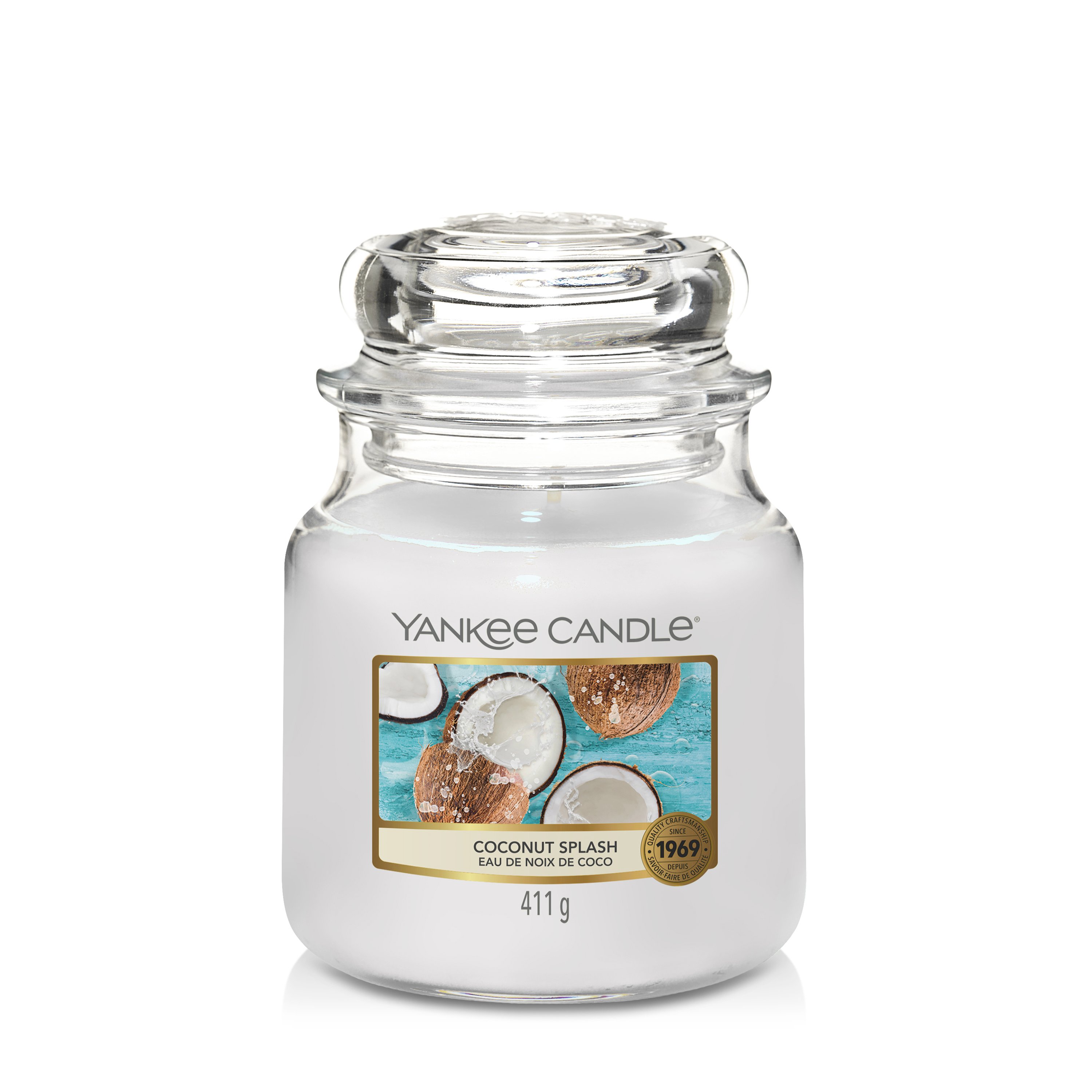 Yankee Candle Coconut Splash Vela Aromática en Frasco Grande, Blanco, 623g  : : Hogar y cocina