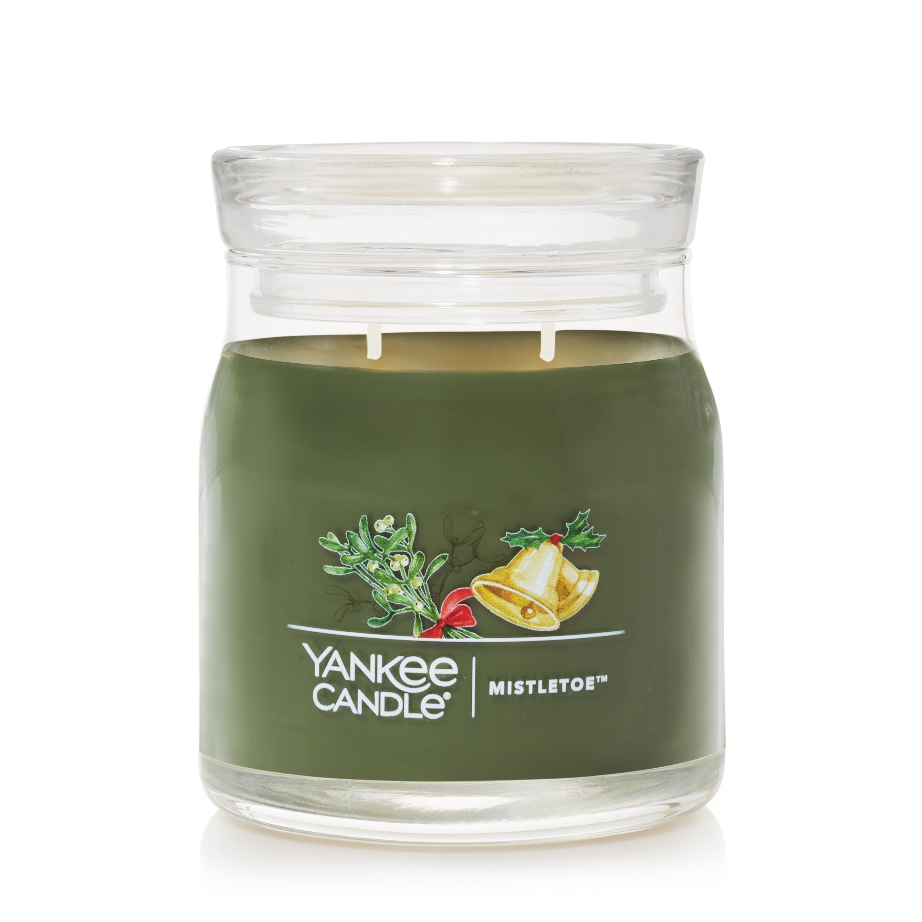 Green Christmas Winter Yankee Candle White Pine &  Mistletoe Large Jar 22oz NEW 