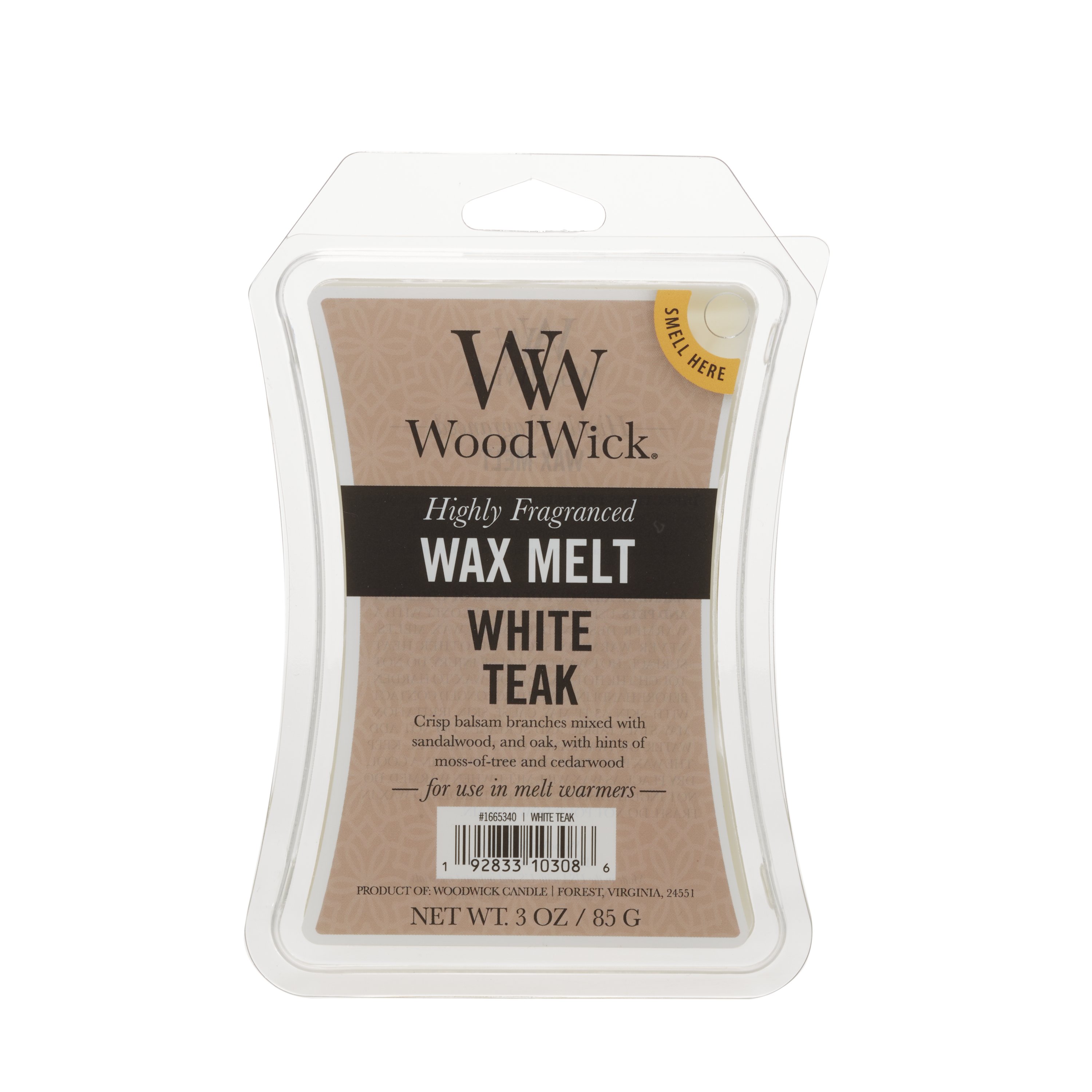 WoodWick 3 oz Wax Melt - White Teak