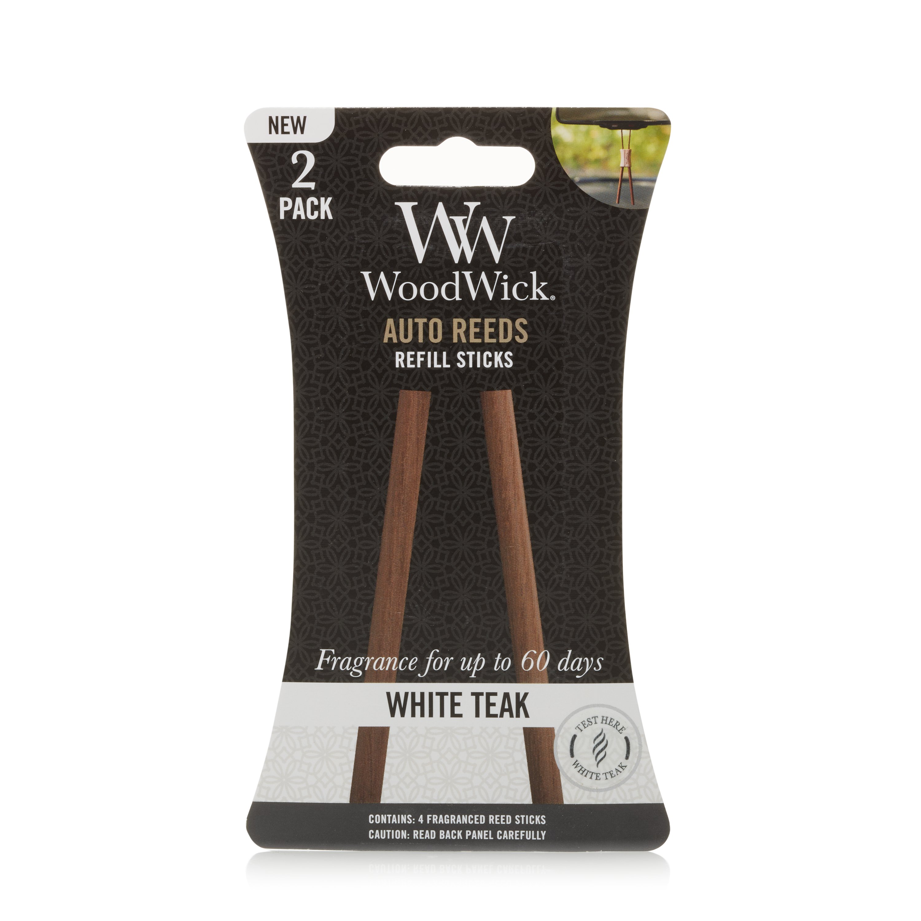 White Teak WoodWick® Auto Reed Fragrance Refill 2-Pack - Auto Reed