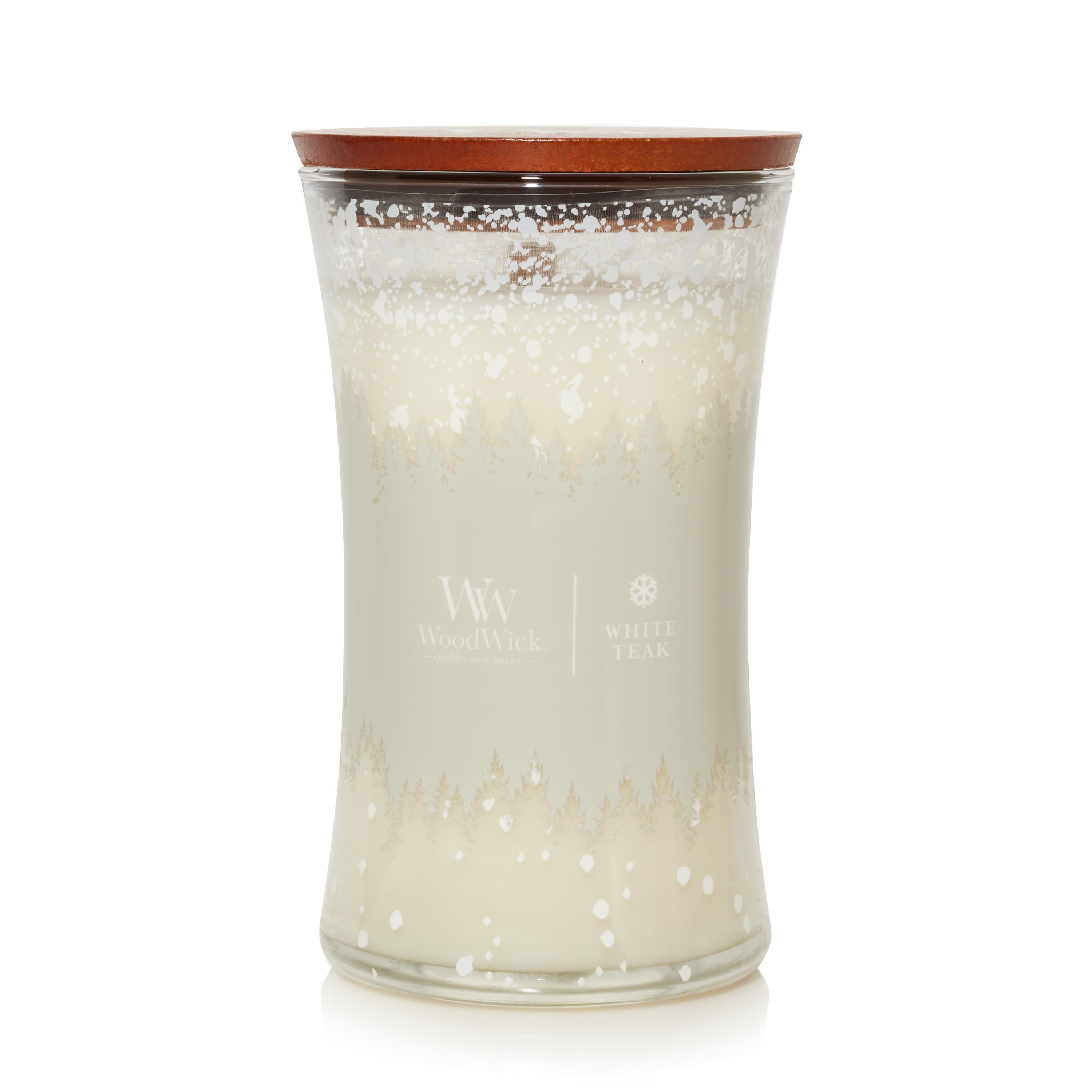 WoodWick® White Teak Large Hourglass Candle 
