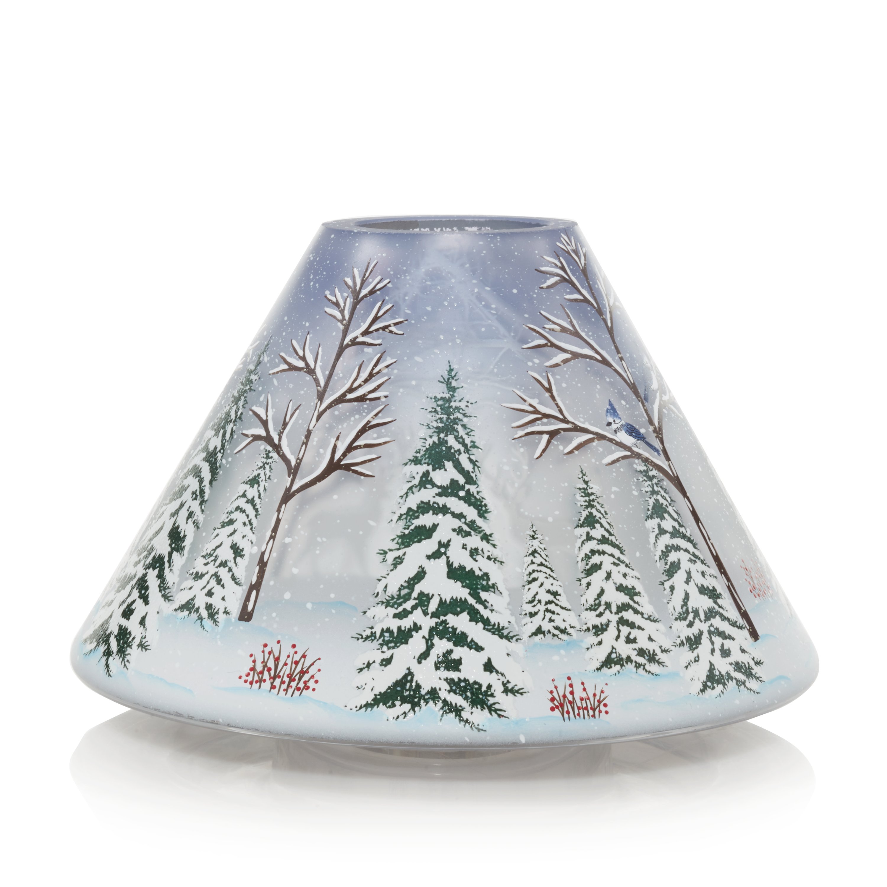 Winter Wonderment Shimmer Glass Metal Jar Shade Yankee Candle NEW christmas mod 
