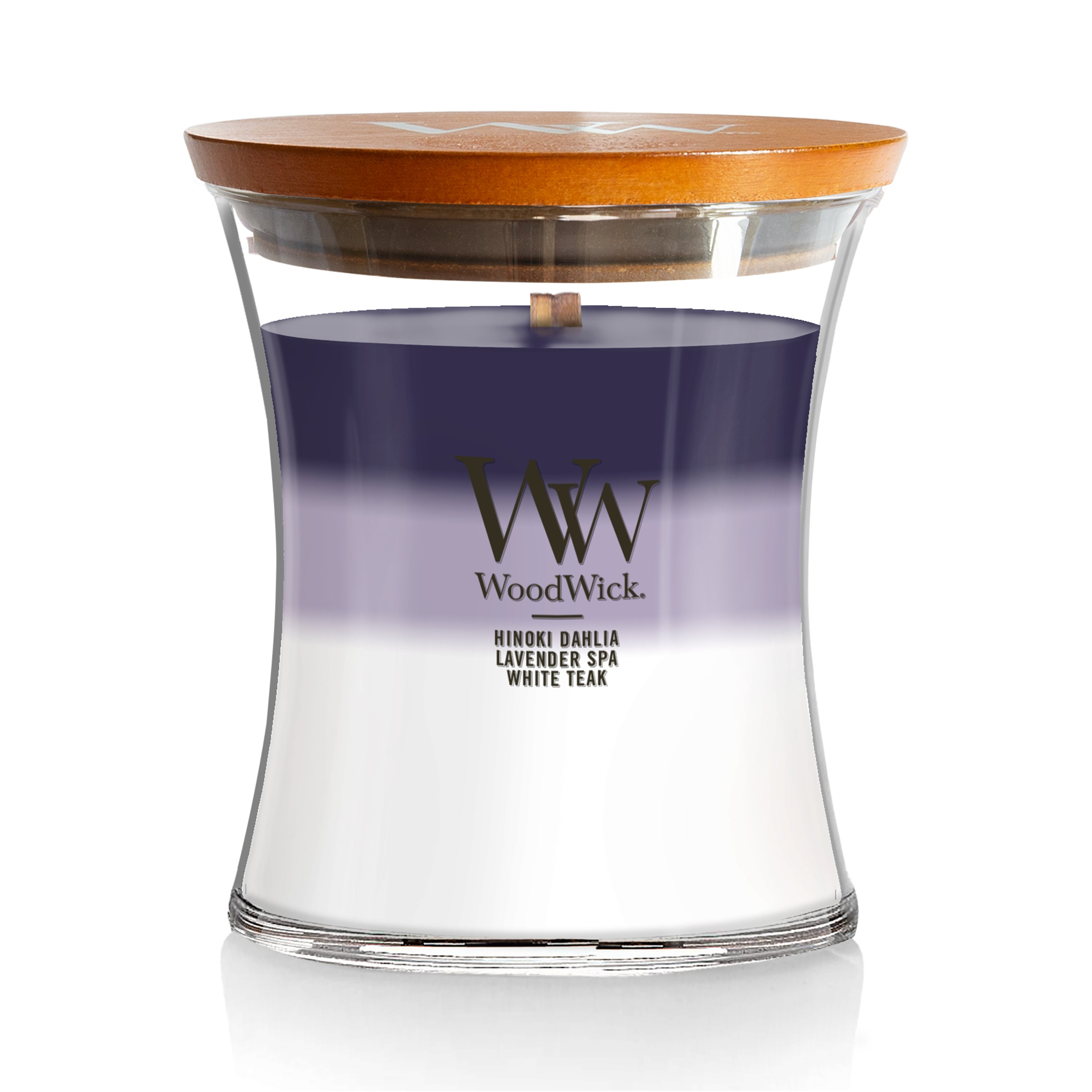 WoodWick Medium Hourglass Candle, White Teak