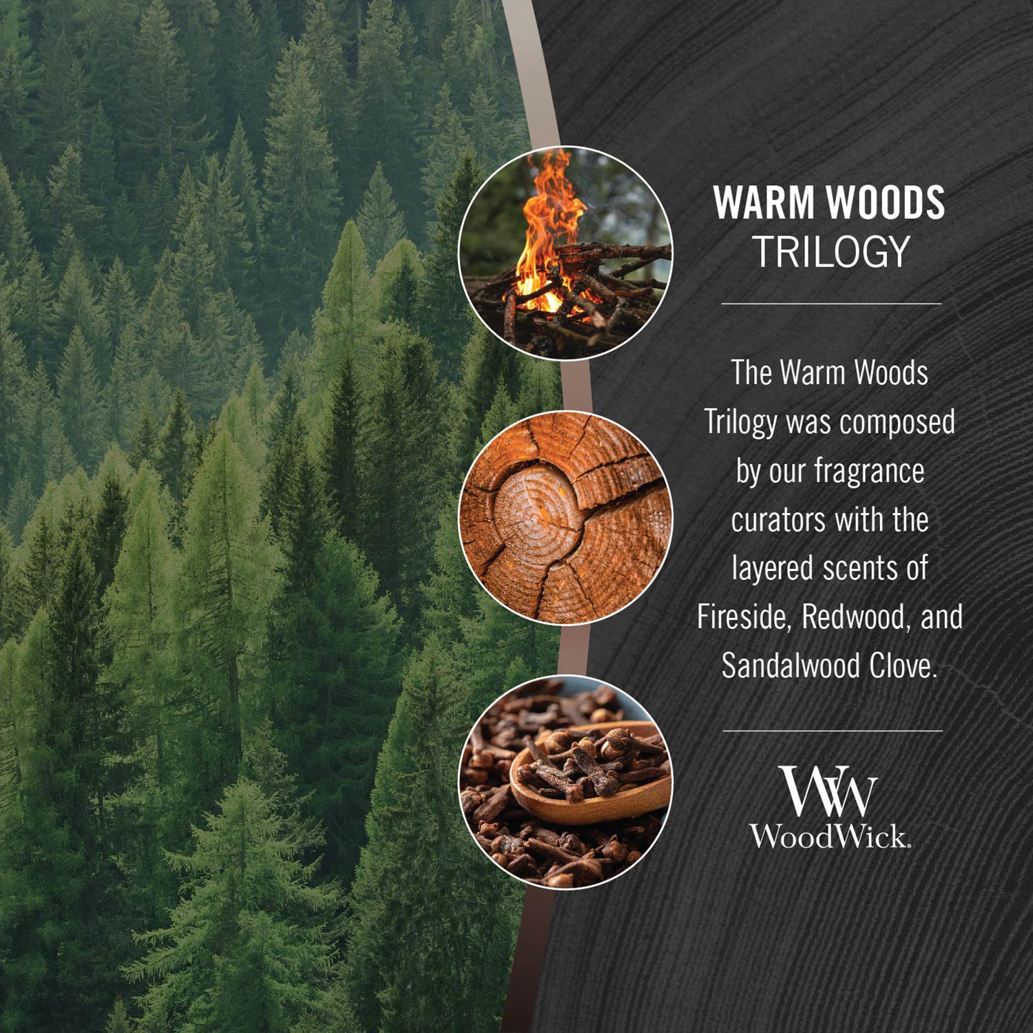 Warm Woods Trilogy WoodWick® Large Hourglass Trilogy Candle