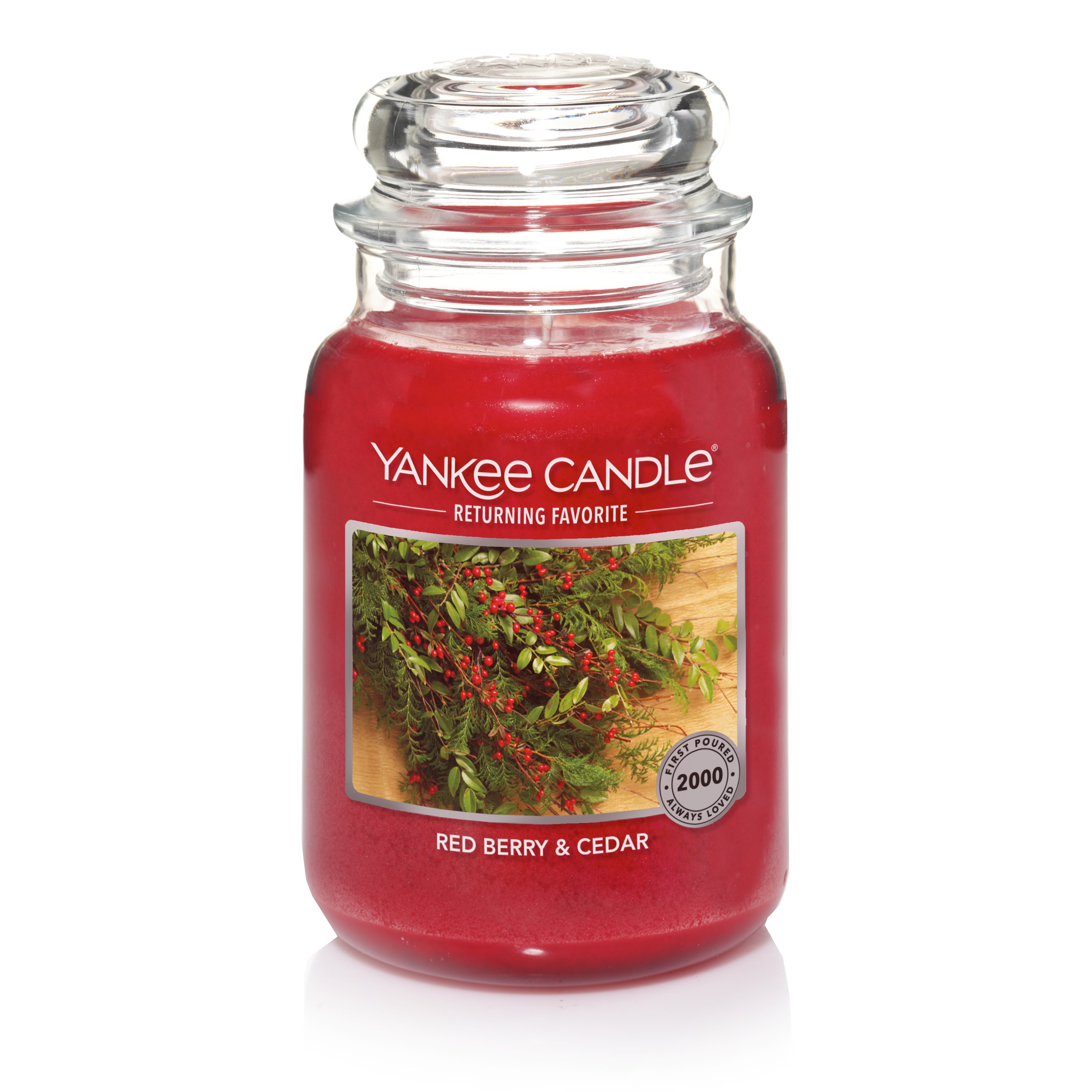 Red Berry & Cedar - Returning Favorite 22 oz. Original Large Jar Candles -  Large Jar Candles, Yankee Candle