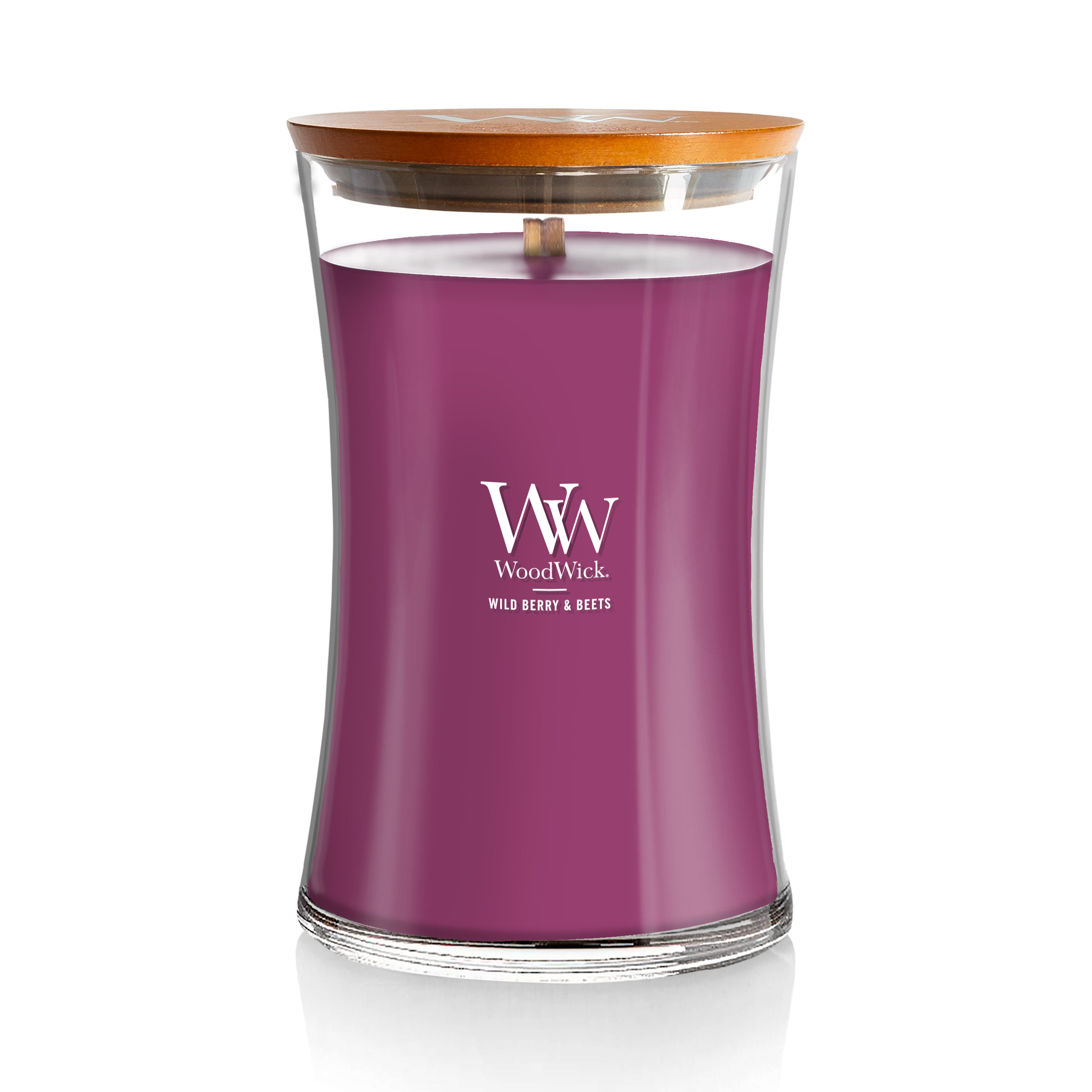 WoodWick Wild Berry & Beets Candela profumata 