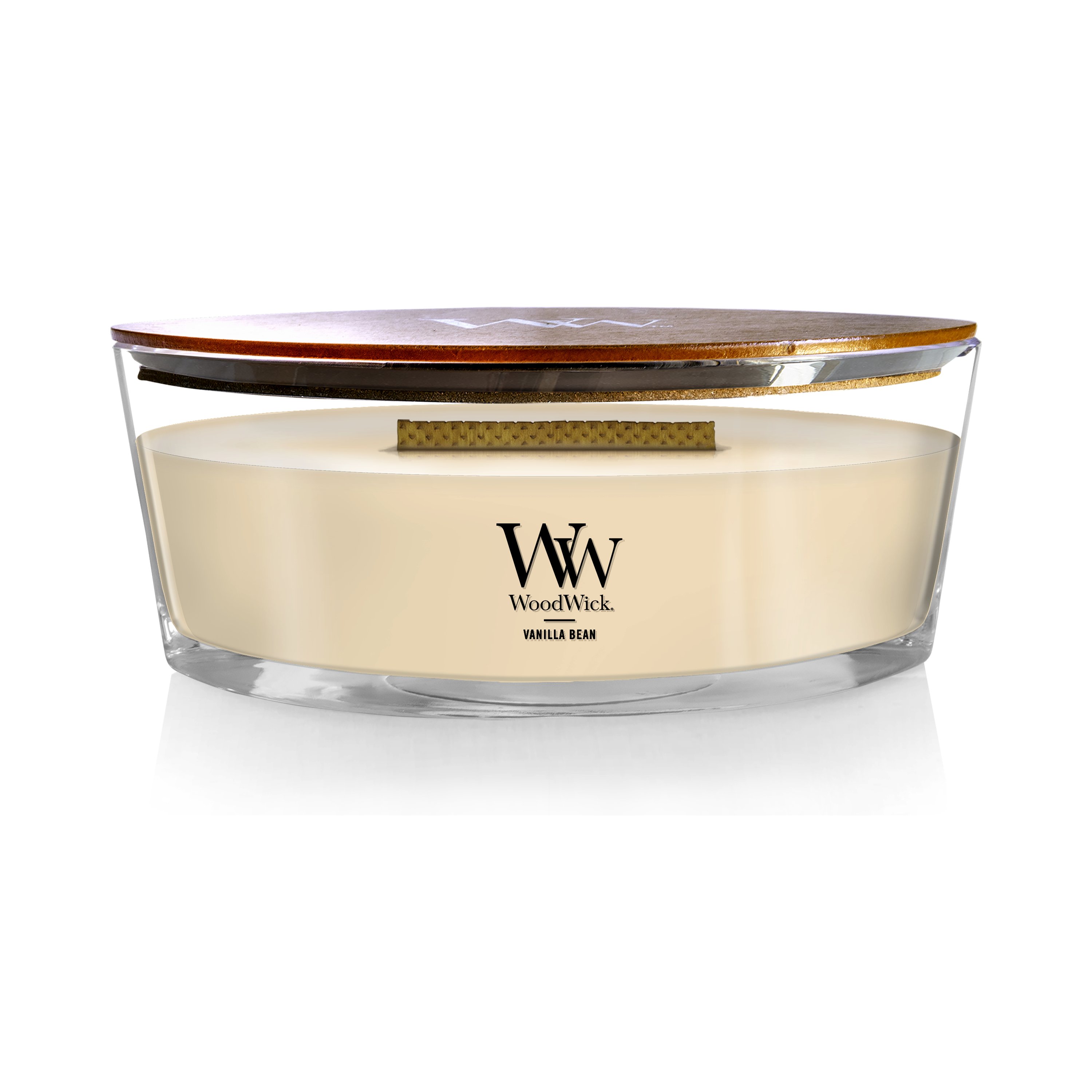 Woodwick vanilla bean candle