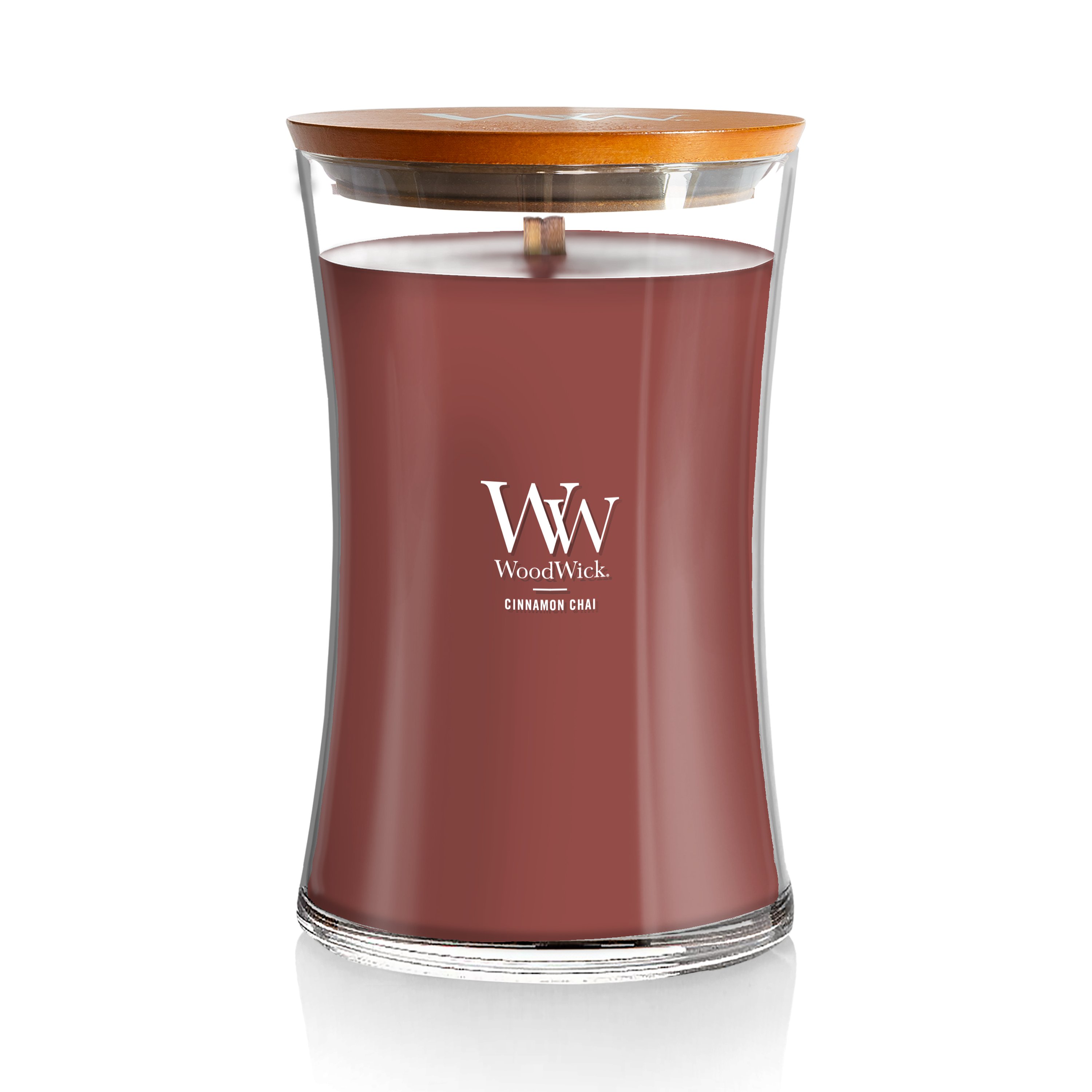 WOODWICK CANDELA GRANDE CINNAMON CHAI - PROFUMO DI CASA