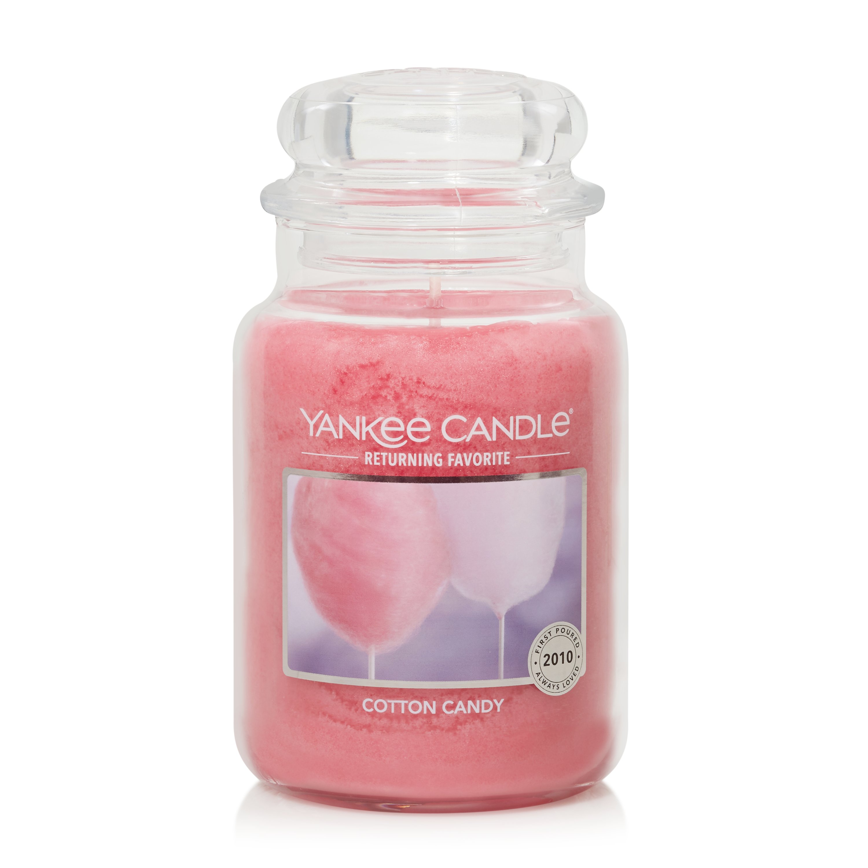 Yankee Candle Accents | Yankee Candle Cotton Candy Candle | Color: Pink/White | Size: 22 oz. | Kristen4074's Closet