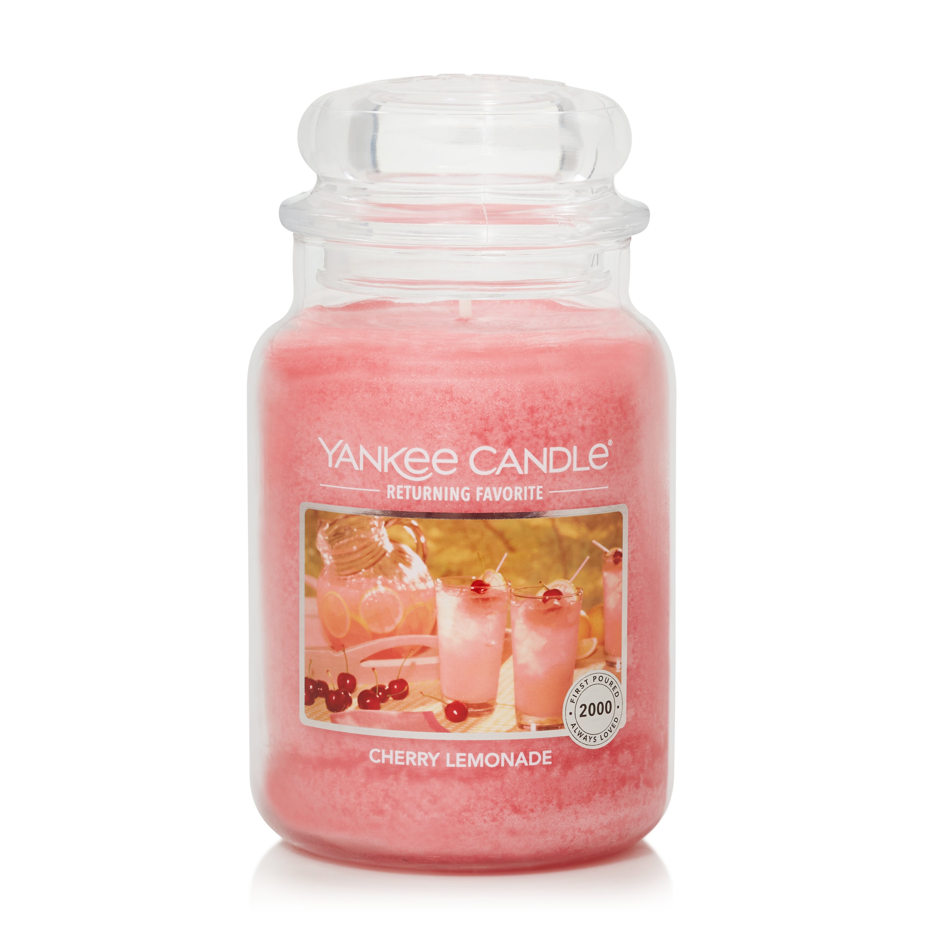  Yankee Candle Cherries On Snow Scented, Classic 22oz Large Jar  Single Wick Candle, Over 110 Hours of Burn Time : Home & Kitchen