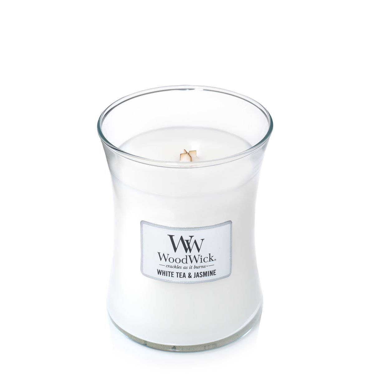 Yankee Candle Woodwick White Tea And Jasmine Medium Hourglass Candle, Candles & Home Fragrance, Household