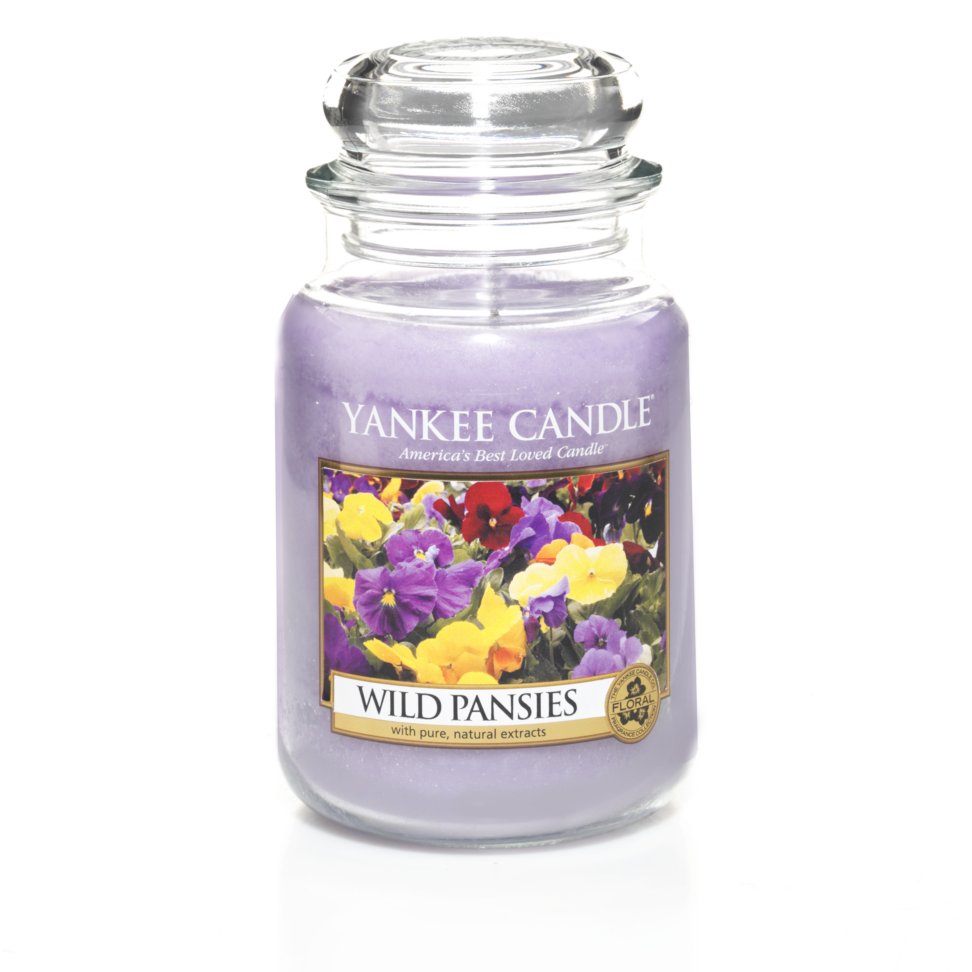 wild pansies original large jar candle