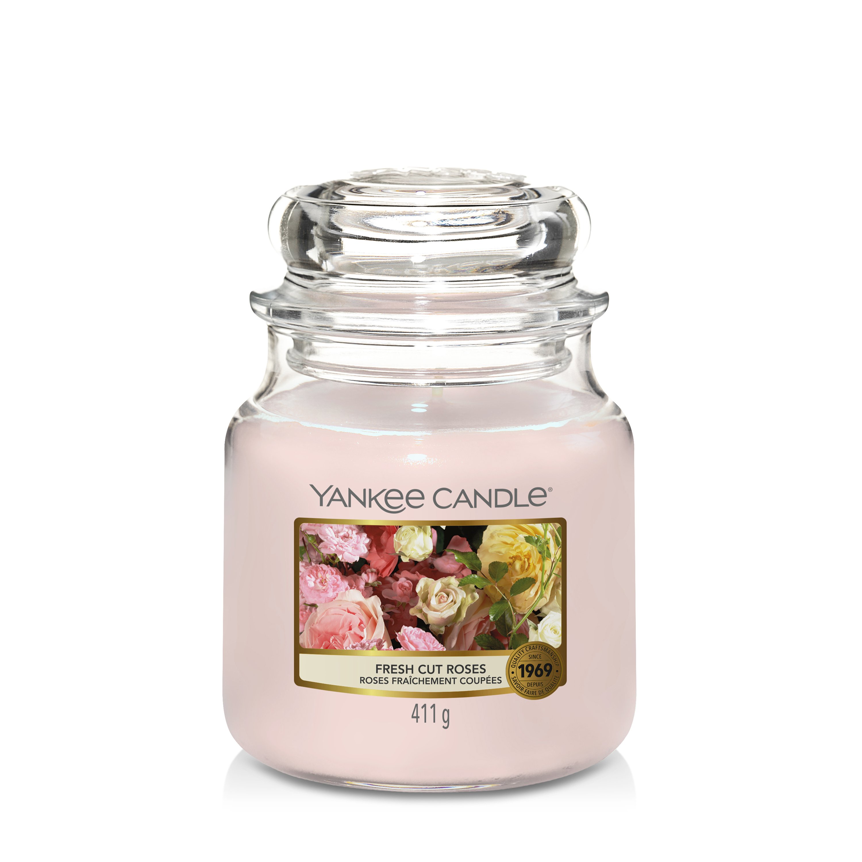 Rose scented shop candle