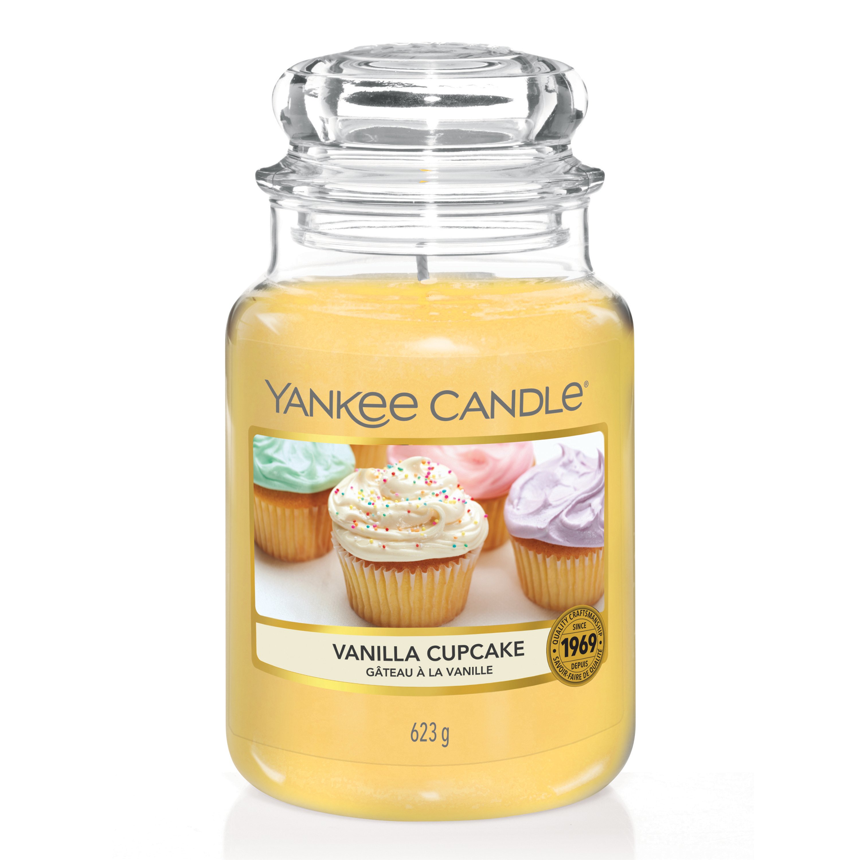 Yankee Candle Vanilla candela di cera Rotondo Vaniglia Bianco 1 pz