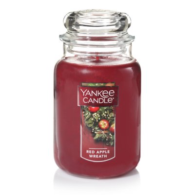 Yankee Candle Red Apple Wreath Large Jar Candle, Festive Scent