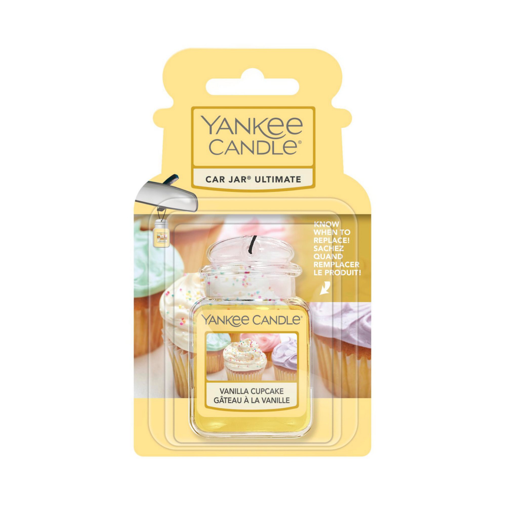 Yankee Candle Car Jar Ultimate Vanilla Cupcake Air Freshener, 1 ct