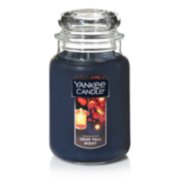 crisp fall night blue candles image number 0