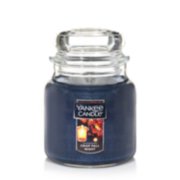 crisp fall night blue candles image number 1