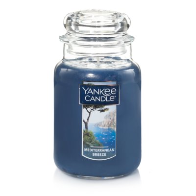 YANKEE CANDLE PARALUME E PIATTO GRANDE SAVOY BLUE