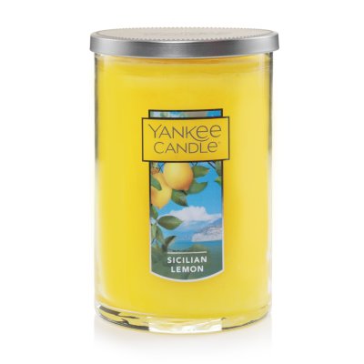  Yankee Candle Sicilian Lemon Scented, Classic 22oz Large Jar  Single Wick Candle, Over 110 Hours of Burn Time : Home & Kitchen