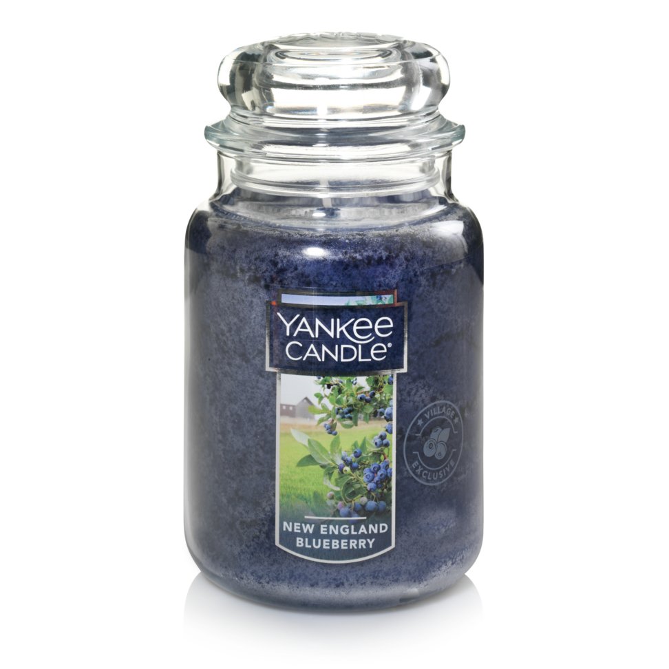 new england blueberry large jar candles
