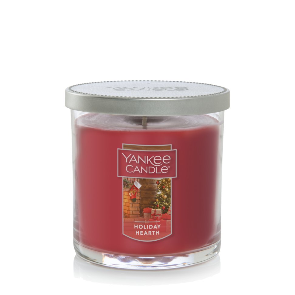 holiday hearth tumbler candle