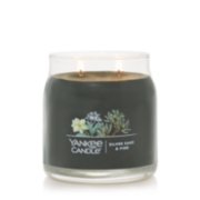 burning silver sage and pine signature jar candle image number 2