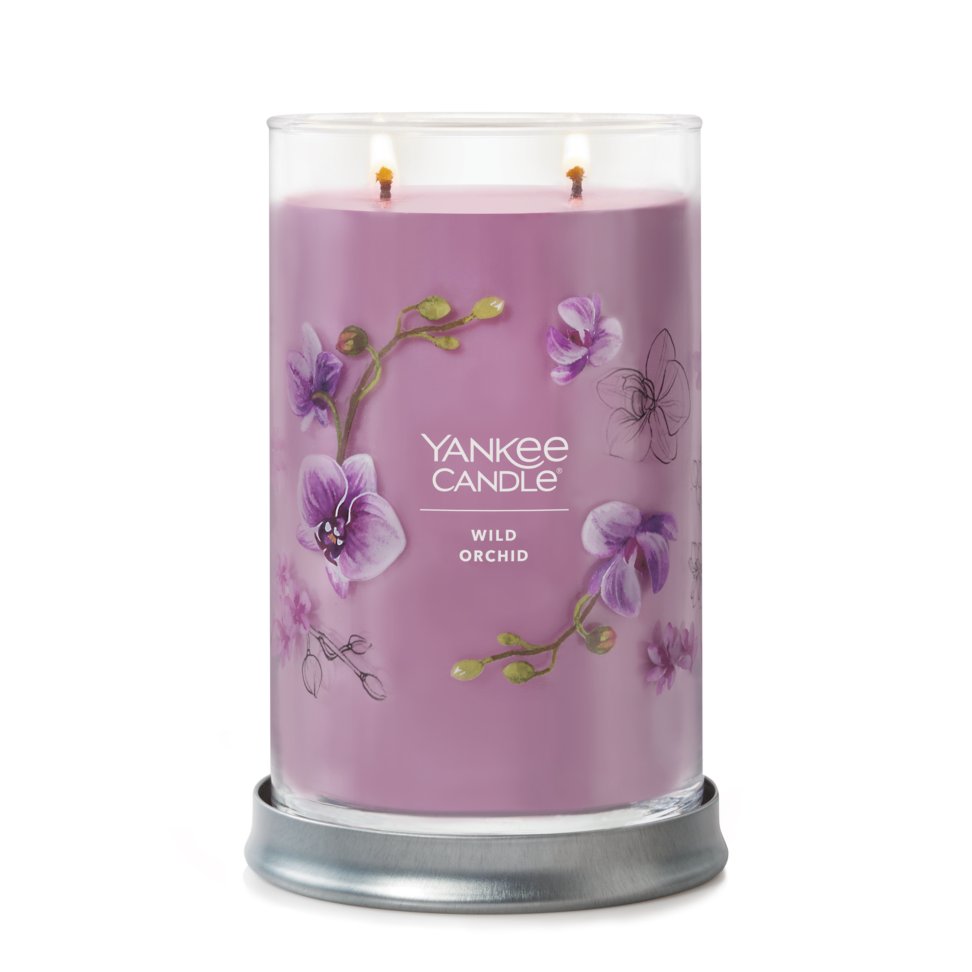 Large tumbler candle wild orchid