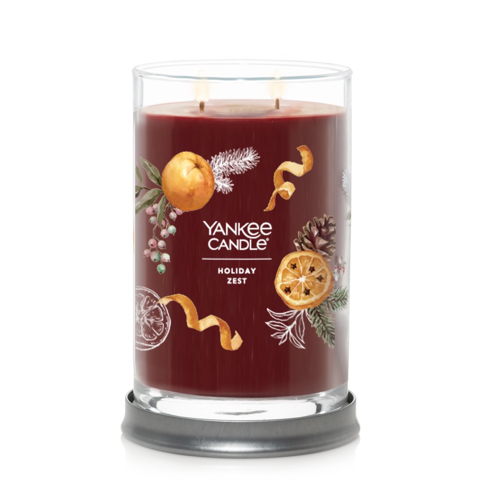holiday zest signature large tumbler candle