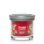 red apple wreath signature candle with lid