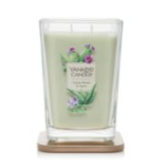 cactus flower and agave large 2 wick square candles image number 2