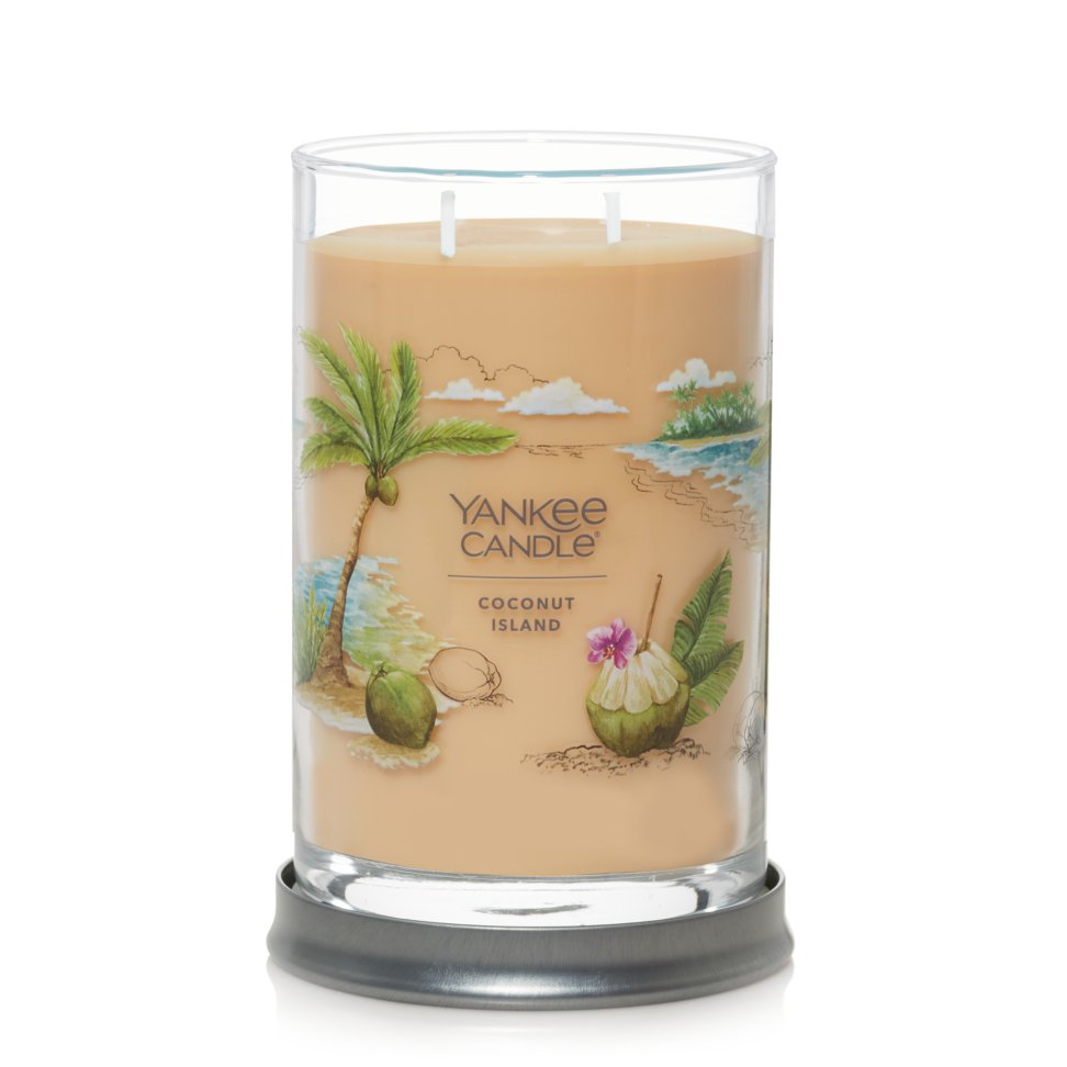 2 wick jar candle coconut island