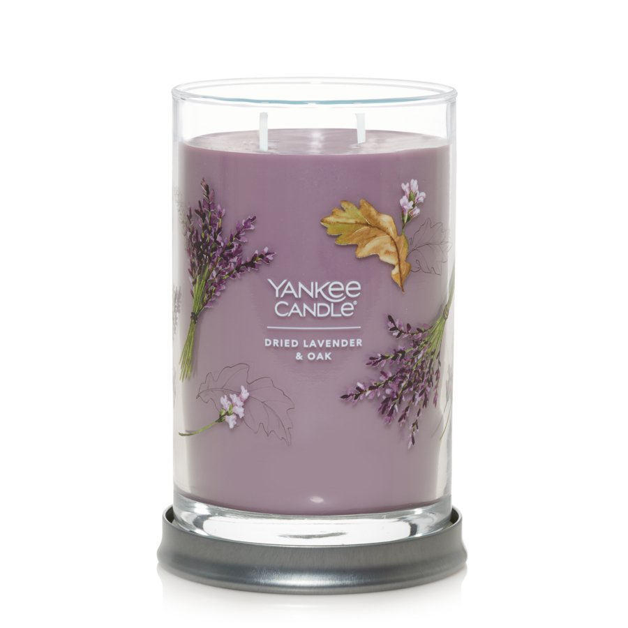 2 wick jar candle dried lavender and oak