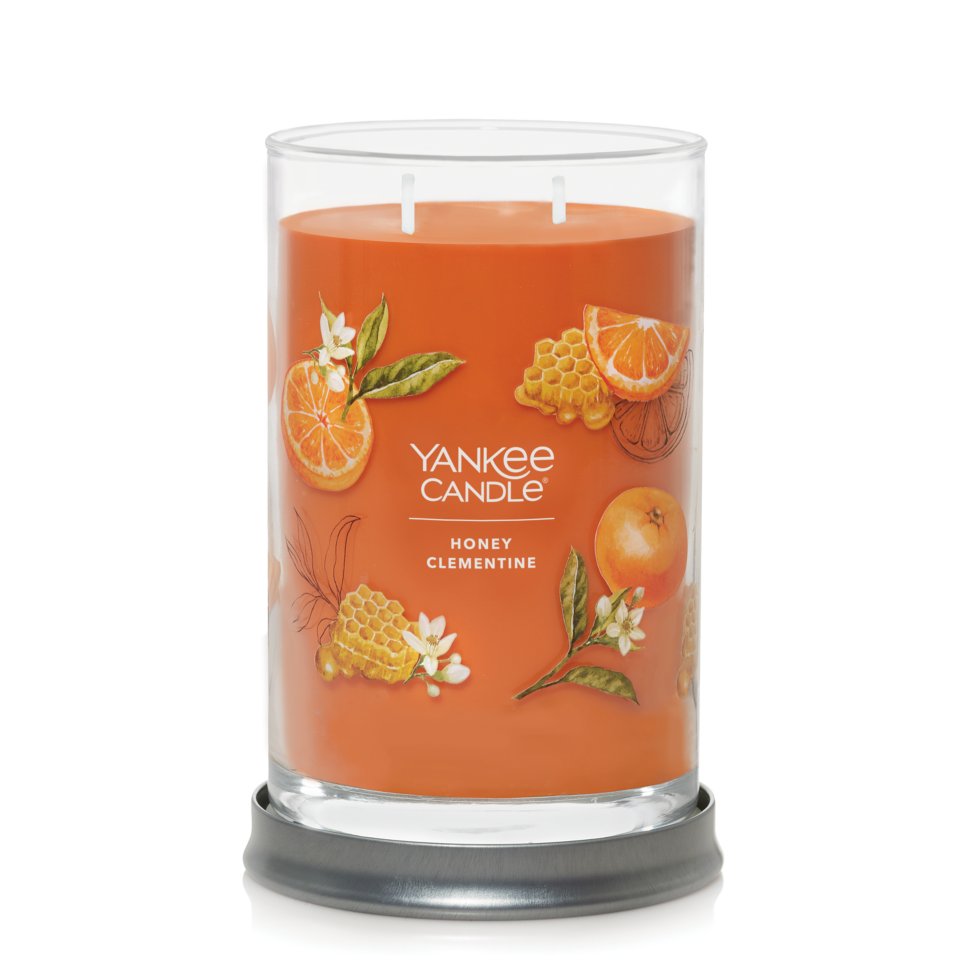 2 wick jar candle, honey clementine