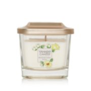 blooming cotton flower small square candle image number 0