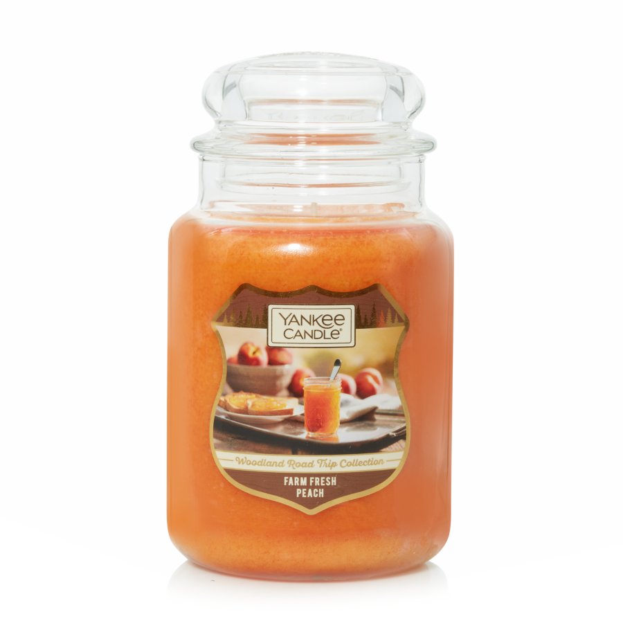 farm fresh peach large jar candle