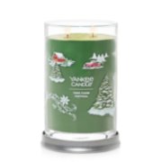 signature tree farm festival large tumbler candle lit with lid as coaster image number 1