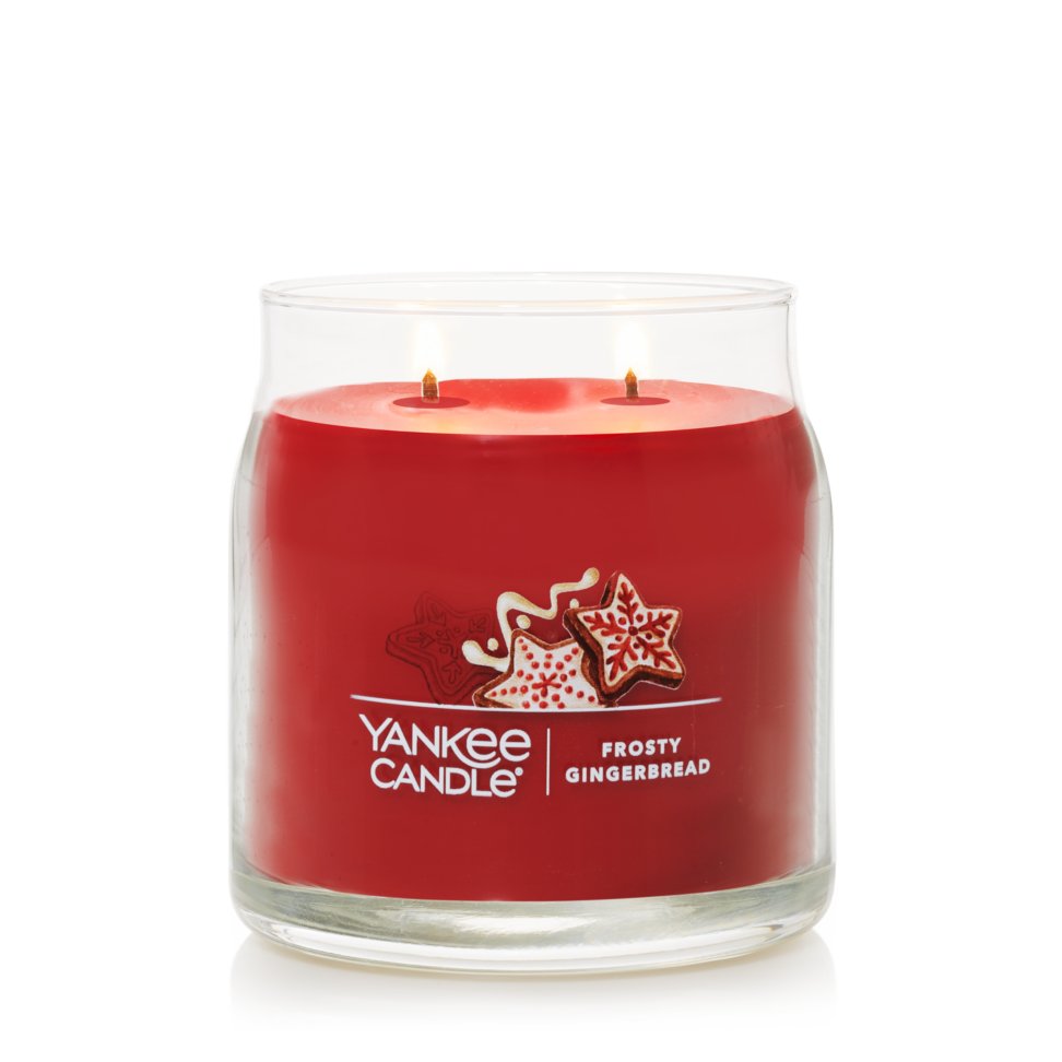 burning frosty gingerbread signature jar candle