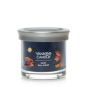 crisp fall night signature small tumbler candle with lid