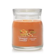 farm fresh peach signature medium jar candle with lid image number 1