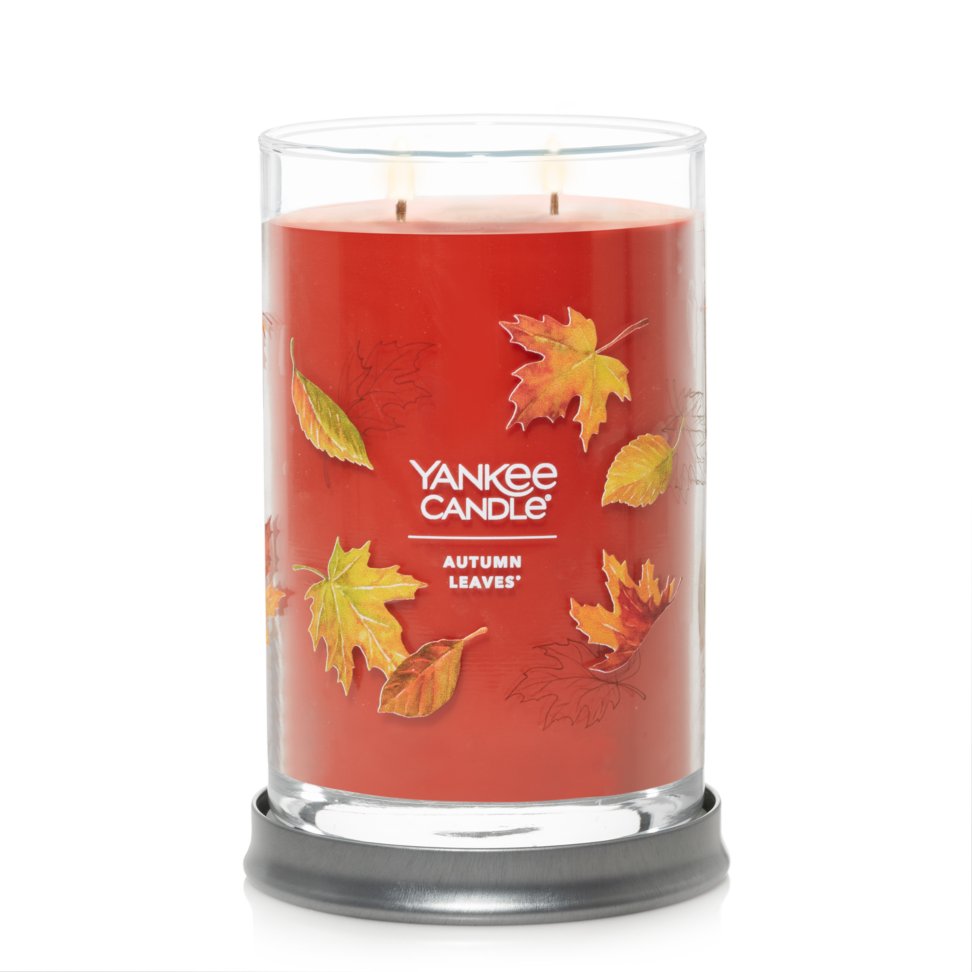 autumn leaves signature large tumbler candle