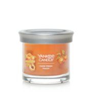 farm fresh peach signature small tumbler candle with lid