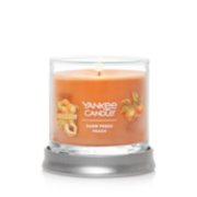 farm fresh peach signature small tumbler candle with lid as coaster image number 2
