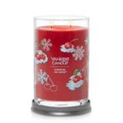 cherries on snow signature large tumbler candle with lid as base image number 2